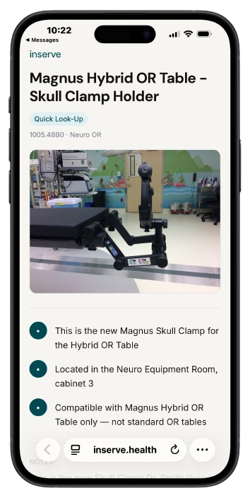 Inserve content preview on a phone